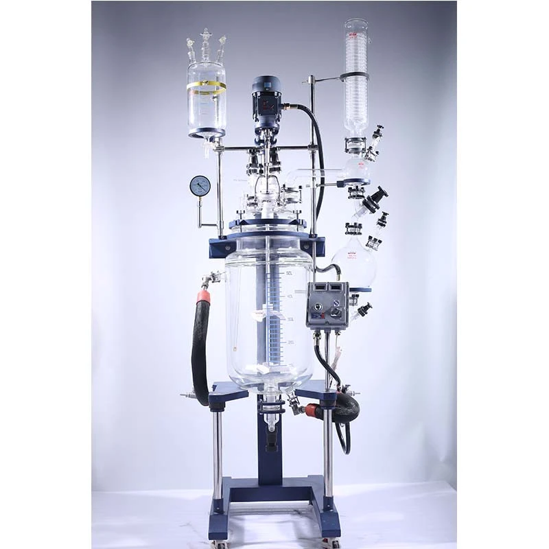 Laboratory Glass Chemical Jacketed Reactor 100l double layer jacket glass reactor