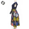 Ladies Floral Knee Length Midi Dress Womens Strappy Summer Dresses Custom Fit Kitenge Dress Designs for African Women