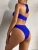 Import Ladies solid color bandage swimsuit sexy bikini one piece with ring from China