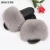 Import Ladies Summer Outdoor 100% Real Fox Fur Sandals Pink Fur Slides Big Fluffy Fur Slippers from China