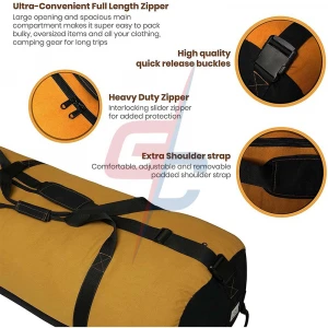 Large Heavy Duty Canvas Duffel Bag, All Purpose Tactical Canvas, Outdoor Duffel Bag with Full Length Zipper for Outdoors