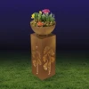 Large Size Plastic Flower Pot Led Light Indoor Pots With Stands Very Metal Garden Plant Outdoor Solar Stand Decoration