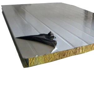 Light and Durable Rock Wool Color Steel Sheet Sandwich Panels Insulated Steel Roofing Panels