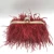 Import light and graceful green ostrich feather ladies clutch bags evening bags for party from China