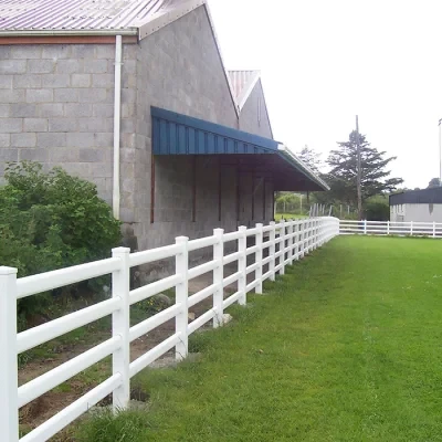 Limited Lifetime Warranty 4 Rail PVC Post and Rail Fence, Plastic Horse Fence, Quality Vinyl Ranch Fence