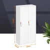 LONGLI OFFICE FURNITURE Manufacturer wholesale steel wardrobe cabinet home dormitory use steel closet cabinet 2 doors