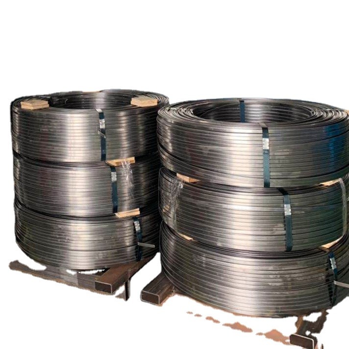 Low carbon flat steel wire with stress relieving