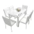 Import Luxury  classical design glass dining table furniture set from China