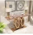 Import Luxury Marble Top Stainless Steel Base Hallway Corner Console Table Decorative Living Room Console Table from China