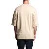 Luxury Mens Heavyweight 100% Cotton Oversized Boxy T-Shirt Custom Mock Neck Plain Pattern for All Campsites Unisex