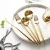 Import Luxury Mirror Polish Flatware set Stainless Steel Gold Shiny Cutlery set For Wedding from China