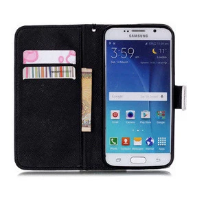 Luxury PU Leather Case Cover For Samsung Galaxy J1 J5 S7 S5 J7 2016 S6 Edge Plus Mini S4 Mini S5 Mini With Card Slot+Strap