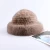 Import Luxury Womens Winter Warm Mink Fur Knitted Bucket Hat Fox Fur Trim Caps Top Beanies Hats from China