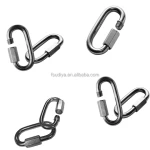 M6 heavy duty 304/316 stainless steel carabiner stainless steel quick link with safety lock screw