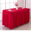 Manufacturer polyester banquet wedding beautiful ruffled curly willow table skirt