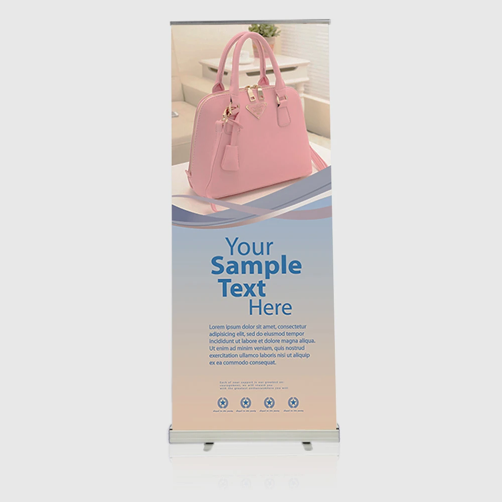 Manufacturer portable advertising promotion lightweight pull up display  plastic steel roll up banner stand for  trade show