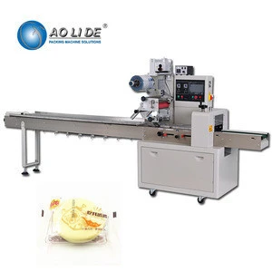 Manufacturer supply food rye bread cake candy cookies biscuits lavash flow packing machine