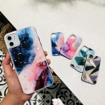 Marble Diamond Fold Foil Phone Case Gutta Percha Mobile Phone Case Fall Prevention Mobile Phone Bags & Case