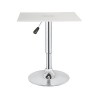 MDF table-top chromed gas lift and base height adjustable bar table