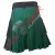 Import men green hybrid utility kilt with black apron and belt from Pakistan
