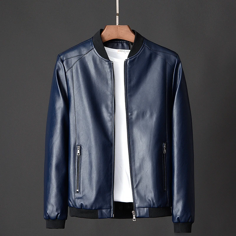 Mens Real Leather Jacket Men Motorcycle winter coat Men Warm Genuine Leather Jackets large size