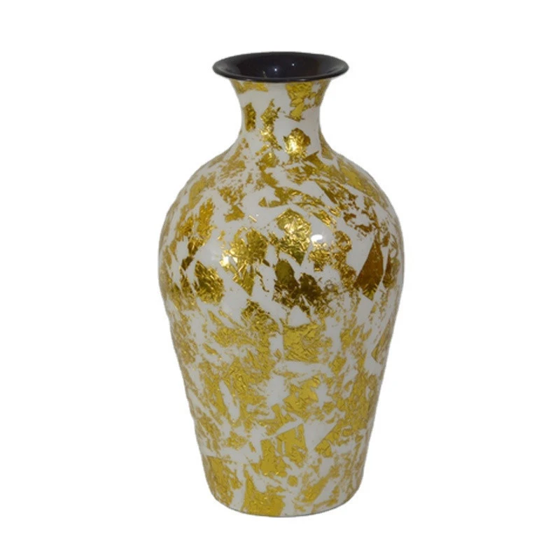 Metal Fancy Enamel Decorative Mud Vase Wedding Decorative Mud Colorful Vases