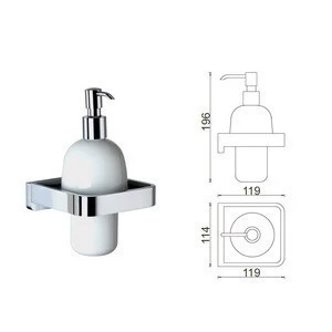 Metalique Brass Chromed Bathroom Ceramic Metal Liquid Soap Shampoo Dispenser Wall Mounted Foam Dispenser 51055B