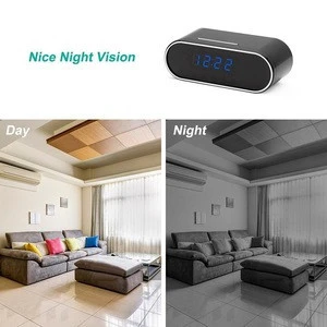 Mini Camera 1080P HD Camera Alarm Setting Table Clock IR Night Vision Wireless Wifi Clock Camera Mini DVR Camcorder