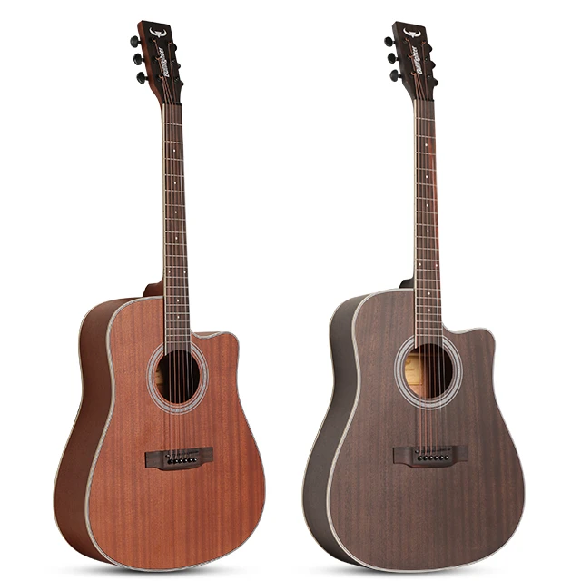 minsine  D-4015 Wholesale price & high quality Custom Brand Cutway Acoustic Guitar OEM guitar electric