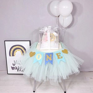 MMDT2  Many Tulle Tutu Table Skirt Tulle Tableware for Wedding Decoration Baby Shower Party Wedding Table Skirting Home Textile