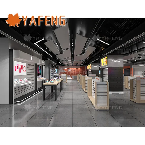Mobile Store Repair and Accessories Showcase Custom Cabinet Stand Cellphone Store Fixture Phone Case Display