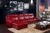 Modern design 5 seater luxury relax red living room furniture with genuine leather