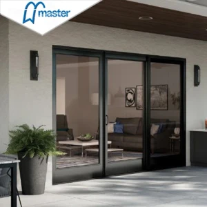 Modern Design 96 x 80 Sliding Patio Door Glass Sliding Doors Frameless Aluminum Sliding Doors