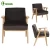 Import Modern design wooden frame living room arm chair with wooden armrest from China