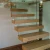 Import Modern indoor 50 mm thick solid oak wood steps Floating Stairs with glass railing DIY lowes price from China