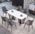 Import Modern living room furniture Banquet Dining Table and Chairs Set Modern Black 6 Seats Solid for Dining Room Set from China