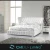 Import Modern luxury white double leather bed with crystals,Antique bedroom furniture from China