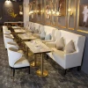 modern restaurant leather round high back sofa booth seating furniture wooden dining tables and chairs coffee shop chair