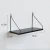 Modern simple design hanging cubicle decoration bedside shelving small mini metal wire wood wall mounted shelf for bedroom wall