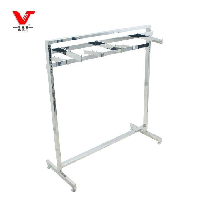 Modern Stainless steel garment shop clothing store retail clothes rack display