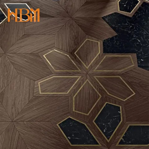Modern Stylish modular geometric wood parquet flooring Design