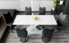 Modern White High Glossy Cross Leg Extension Italian Extendable Top Dinning Tables Wooden Dining Table Furniture