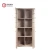 Import Modern wooden bookcase brown storage mdf book shelf with glass doors from China
