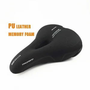 MTB Road Bike bicycle Memory Foam Saddle Breathable Soft Comfortable PU leather Seat