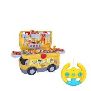 Multi-Fonction DIY Tool Bus Maintaining Scene Toy Set Kids Pretend Play Set