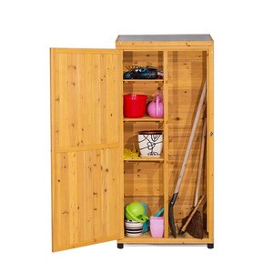 Multi-function lockable cheap outdoor garden wood storage shed