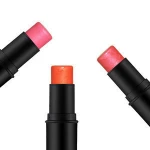 Multi-function pearlescent pink orange rouge 3 color blush stick