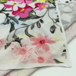 Natural material custom design floral bamboo fiber elastic stretch knit weft jersey digital printing fabrics with 230gsm