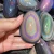 Import Natural Stone Crafts AAA Rainbow Obsidian Tumbled Palm Stone for Healing Decoration Ornament from China