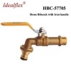 Nature brass color basin copper ball brass tap/faucet/bibcock in yuhuan china